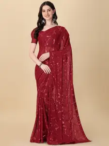 Amrutam Fab Embellished Sequinned Pure Georgette Saree