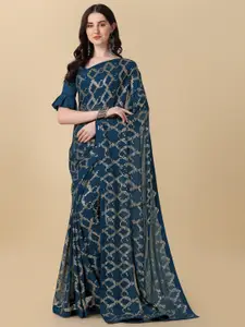 Amrutam Fab Embellished Sequinned Pure Georgette Saree