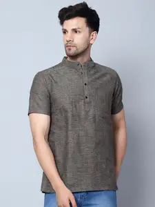 Latest Chikan Garments Striped Woven Design Kurta