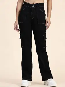 BAESD Women High-Rise Clean Look Straight Fit Jeans