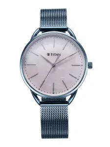 Titan Women Stainless Steel Bracelet Style Straps Analogue Watch 95180QM01