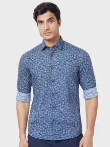 ColorPlus Contemporary Fit Floral Printed Cotton Casual Shirt