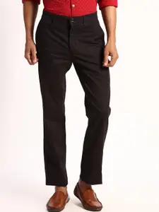 ColorPlus Men Mid-Rise Regular Trousers
