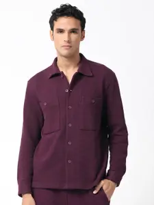 RARE RABBIT Men Elric Tailored Fit Spread Collar Cotton Jacket