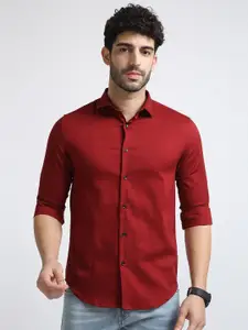 BADMAASH Slim Fit Opaque Pure Cotton Casual Shirt