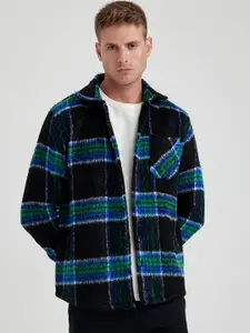 DeFacto Checked Acrylic Tailored Jacket