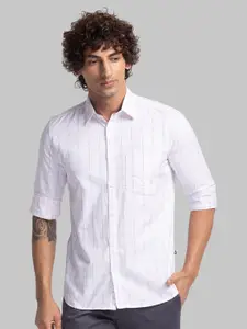 Parx Men Slim Fit Checked Cotton Casual Shirt