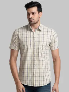 Parx Slim Fit Checked Cotton Casual Shirt