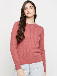 Cantabil Self Design Cable Knit Acrylic Pullover Sweater