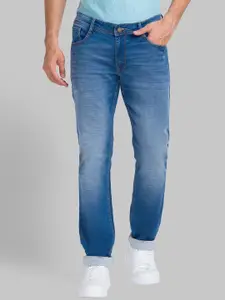 Parx Men Tapered Fit Mid-Rise Whiskers & Chevrons Light Fade Stretchable Jeans