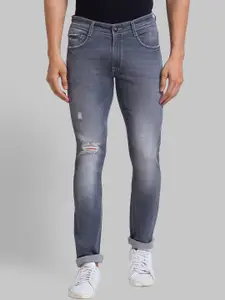 Parx Men Skinny Fit Low-Rise Mildly Distressed Heavy Fade Stretchable Jeans