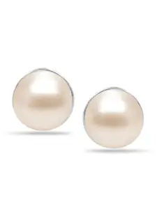 Zarkan Rhodium-Plated Pearls Sterling Silver Circular Stud Earrings
