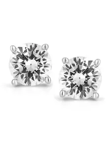 Zarkan Sterling Silver Rhodium-Plated Contemporary Studs Earrings