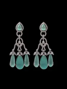 Mirana Rhodium Plated Drop Earrings