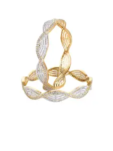 Anouk Set Of 2 Gold-Plated Stone-Studded Bangles