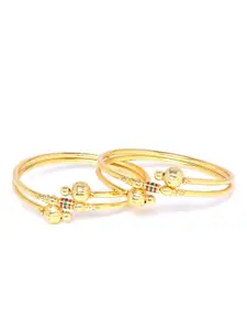 Anouk Set Of 2 Gold-Plated Enamelled Bangles