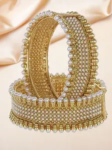 Anouk Set Of 2 Gold-Plated Stone-Studded Bangles