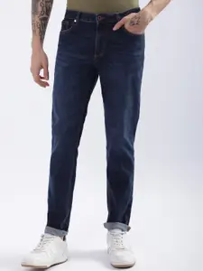 LINDBERGH Men Clean Look Tapered Fit Low-Rise Light Fade Stretchable Jeans
