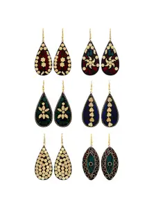 DressBerry Set Of 6 Contemporary Drop Earrings