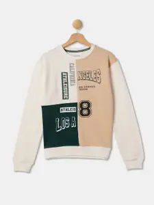 R&B Boys Typography Printed Cotton Sweatshirt