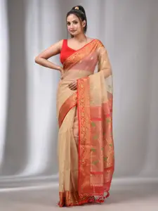 Charukriti Ethnic Motifs Woven Design Zari Pure Silk Saree