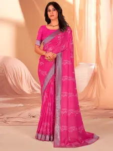 Anouk Floral Printed Pure Georgette Saree