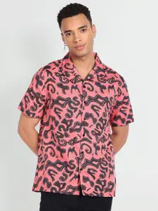 Flying Machine Opaque Abstract Printed Casual Shirt