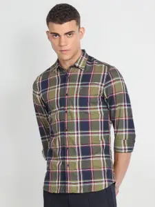 Flying Machine Men Slim Fit Tartan Checked Casual Shirt