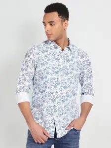 Flying Machine Slim Fit Opaque Floral Printed Casual Shirt