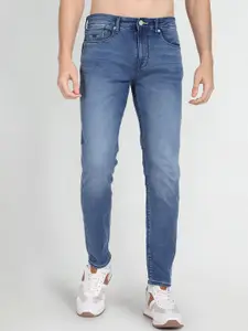 Flying Machine Men Tapered Fit Mid-Rise Heavy Fade Cotton Stretchable Jeans