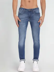 Flying Machine Men Super Skinny Fit Low-Rise Clean Look Heavy Fade Cotton Jeans