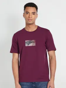 Flying Machine Graphic Printed Pure Cotton T-shirt