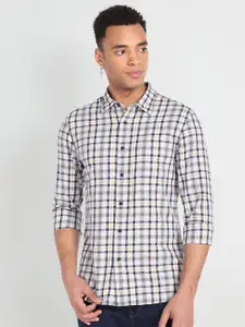 Flying Machine Men Slim Fit Tartan Checked Casual Shirt