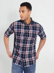 Flying Machine Slim Fit Tartan Checks Checked Cotton Casual Shirt