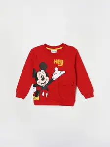 Juniors by Lifestyle Infant Boys Mickey Mouse Printed Long Sleeves Pure Cotton Pullover