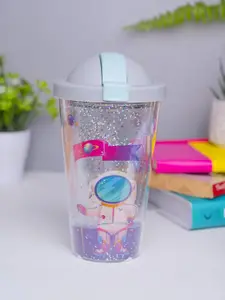 MARKET99 Grey & Green Printed Sipper Water Bottle 450 ml