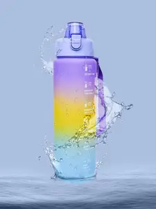 MARKET99 Purple & Blue Colourblocked Water Bottle 1 L