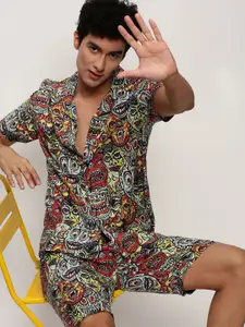 SHOWOFF Graphic Printed Shirt And Shorts