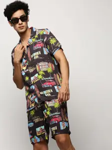 SHOWOFF Conversational Printed Shirt With Shorts
