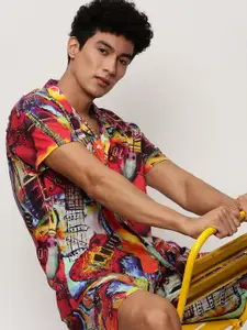 SHOWOFF Graphic Printed Shirt With Shorts