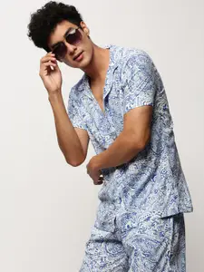 SHOWOFF Ethnic Motifs Printed Shirt With Shorts