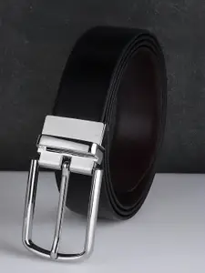 INVICTUS Men Textured Leather Reversible Formal Belt