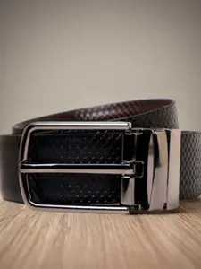 Roadster Men Textured Reversible Italian Leather Formal Belt