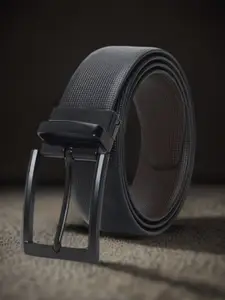 Roadster Men Textured Italian Leather Reversible Formal Belt