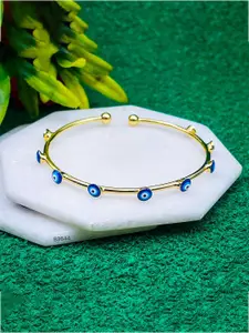 ZIVOM 18K Gold-Plated Evil Eye Cuff Bracelet