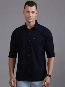 WROGN Custom Fit Denim Weave Cotton Casual Shirt