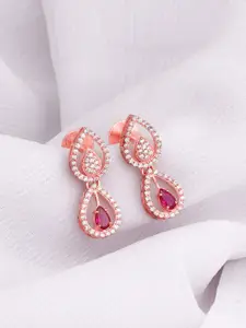 GIVA Rose Gold-Plated 925 Sterling Silver Contemporary Drop Earrings