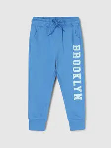 max Boys Typography Printed Pure Cotton Joggers