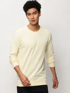 SHOWOFF Round Neck Long Sleeves Cotton Pullover