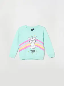 Juniors by Lifestyle Infant Girls Graphic Printed Long Sleeves Pure Cotton Pullover